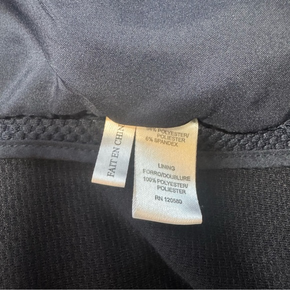 Amanda + Chelsea Navy Blue Textured Women's Blazer, Size Medium - Picture 8 of 10